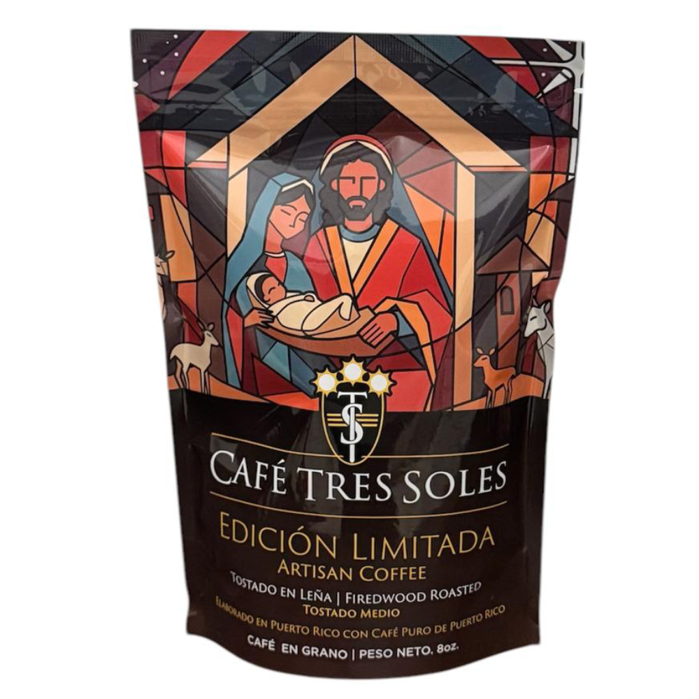 Café Tres Soles Edición La Estrella de Belén - Tostado en Leña. (Café Arábica en Grano)